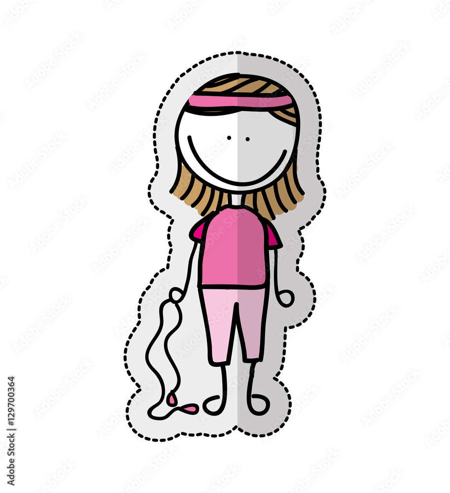 cute girl character isolated icon vector illustration design cute girl character isolated icon vector illustration design