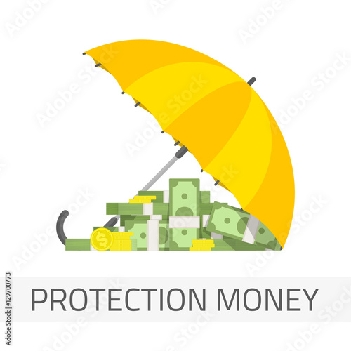 Protection money concept.