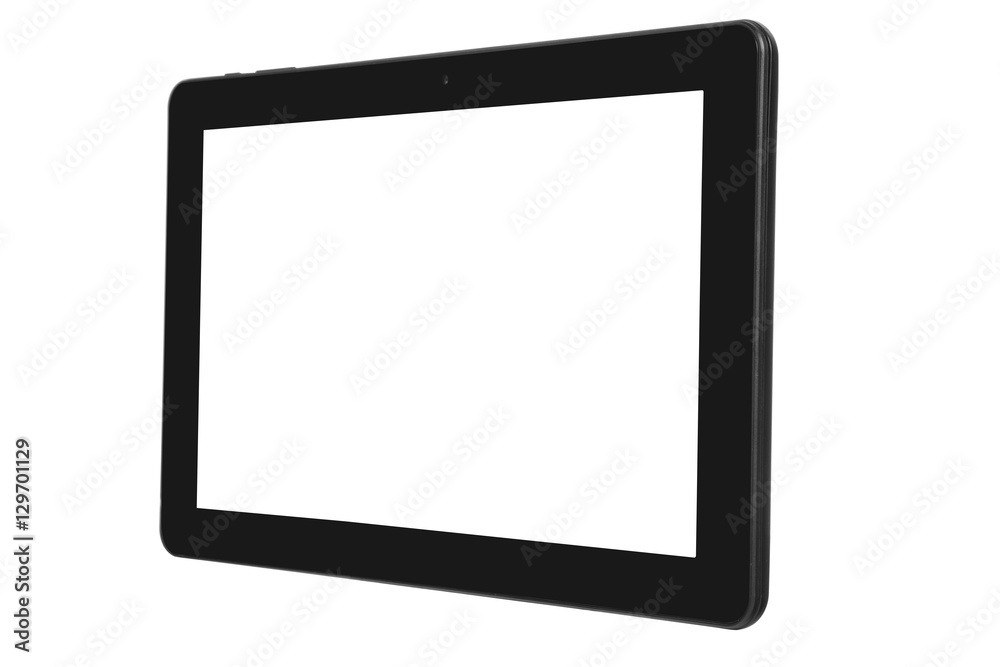 Black tablet white background front right side Black tablet white background front right side