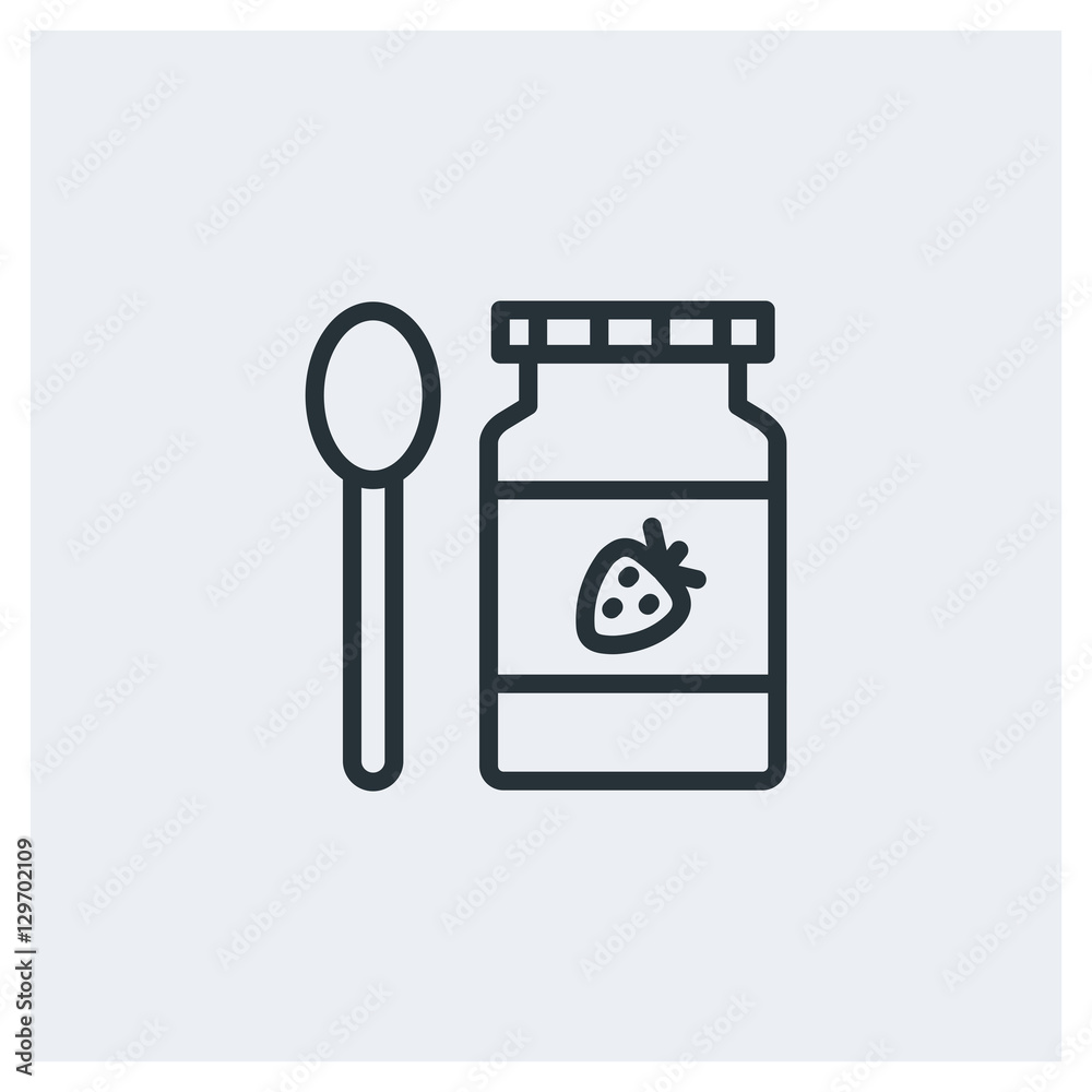Strawberry jam icon Strawberry jam icon