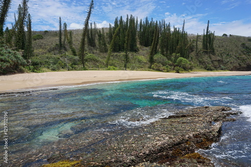 Beach in New Caledonia, Turtle bay, Bourail, Grande Terre, south Pacific 