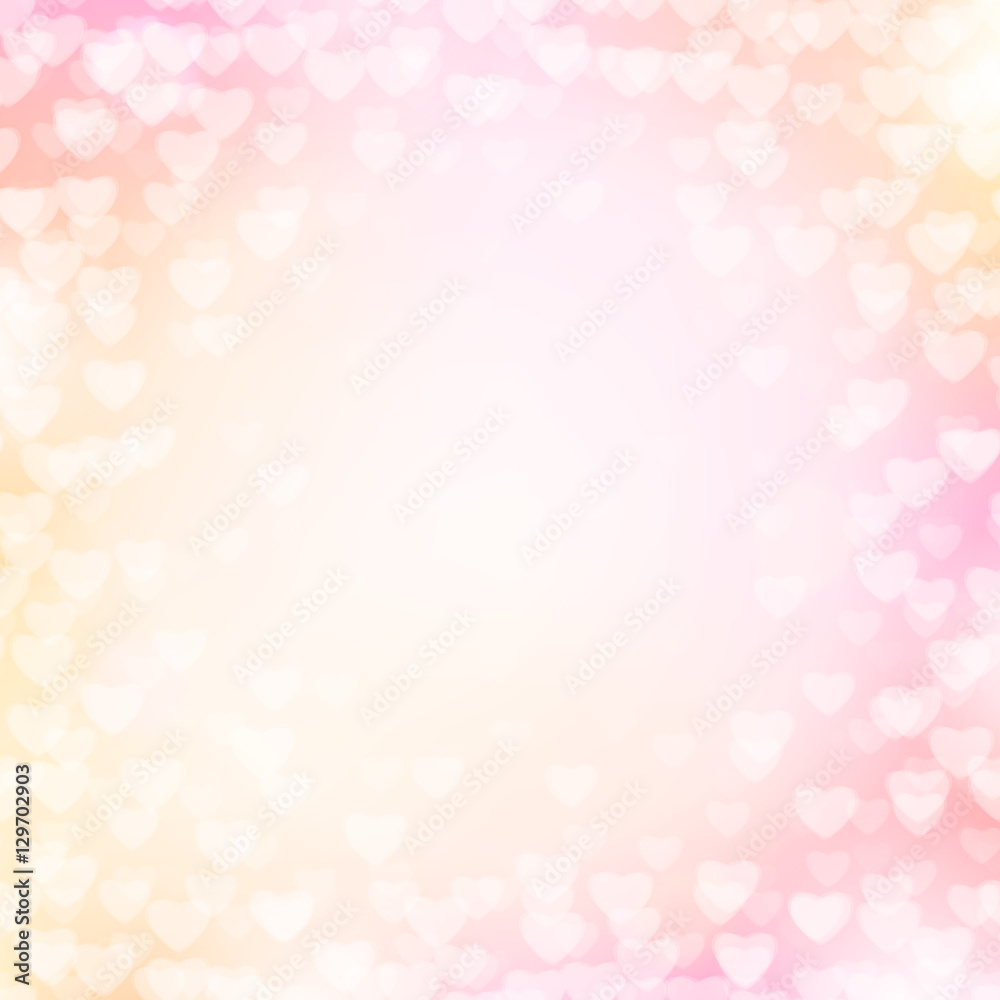 Vector illustration of pink background with light hearts Vector illustration of pink background with light hearts