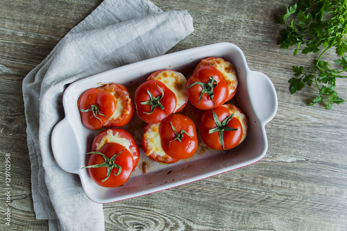 stuffed baked whole tomatoes with cheese