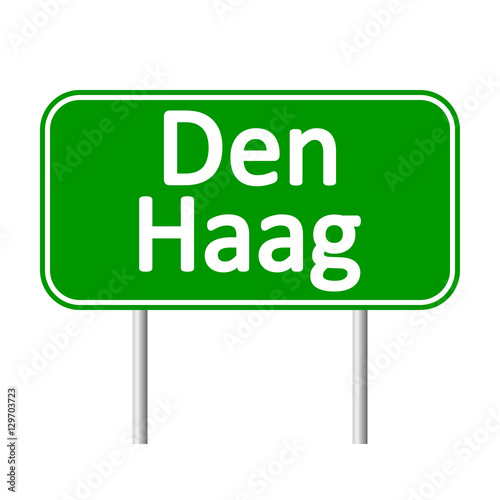 Den Haag road sign.