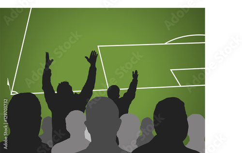 Furious soccer spectators