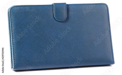 Tablet case wallet navy blue closed