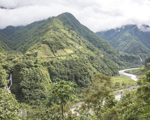 Waterfall valley, Banos, Ecuador