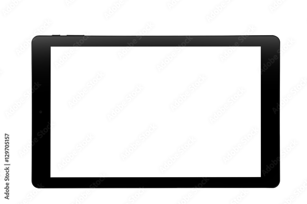 Tablet black design front straight Tablet black design front straight