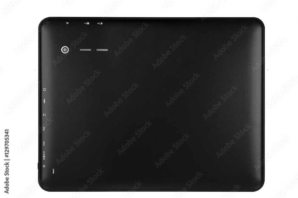 Tablet black concept back straight Tablet black concept back straight