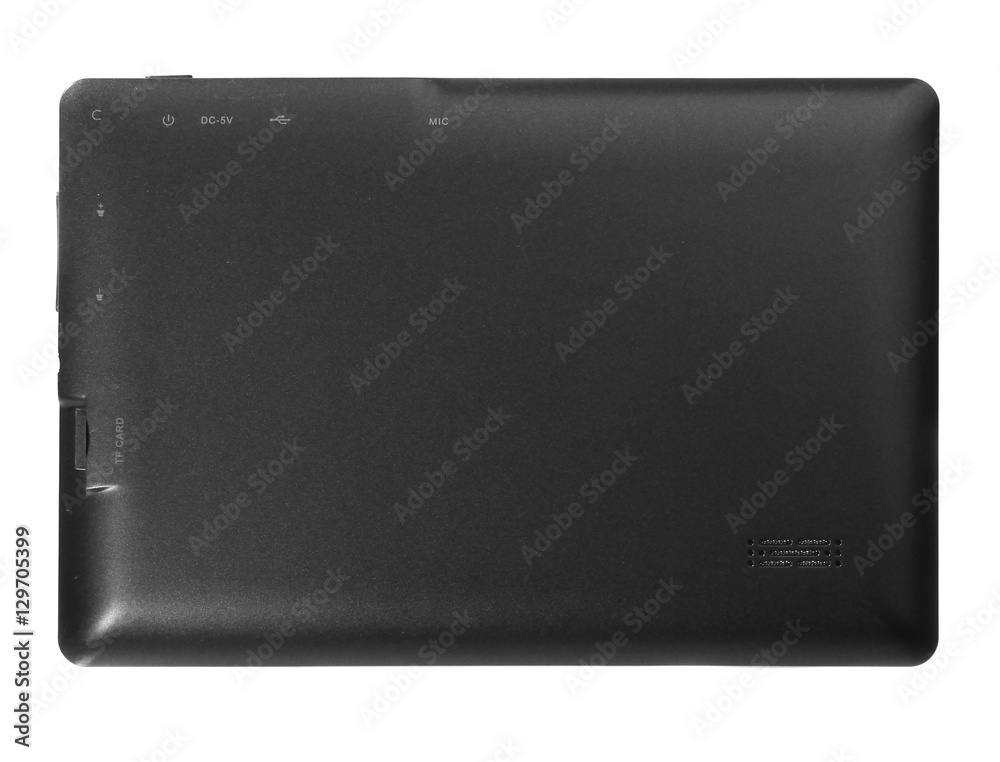 Tablet black straight speaker buuton Tablet black straight speaker buuton