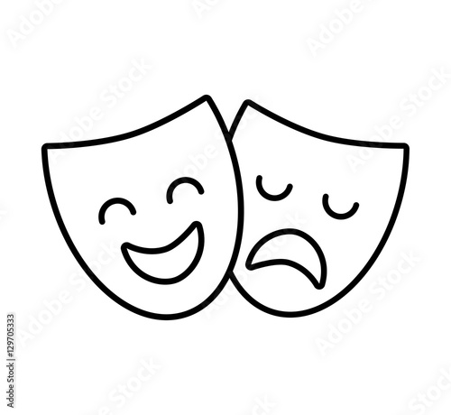 theater mask classic icon vector illustration design