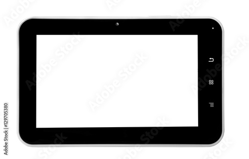 Tablet black inside white cover business front straight small