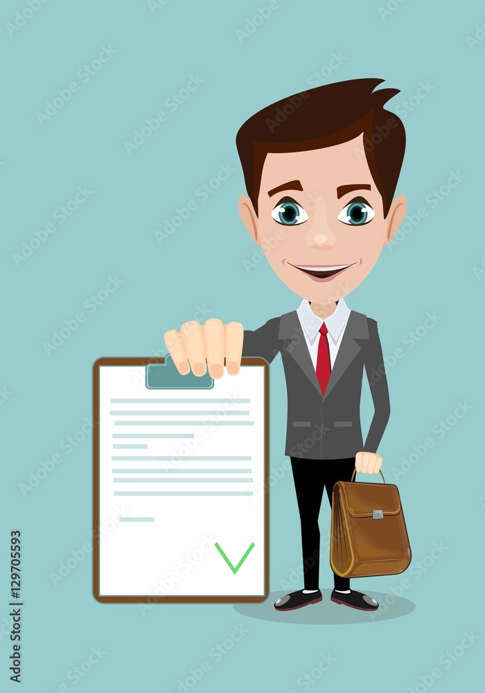 Man in a suit, businessman hold list of tasks. Man in a suit, businessman hold list of tasks.