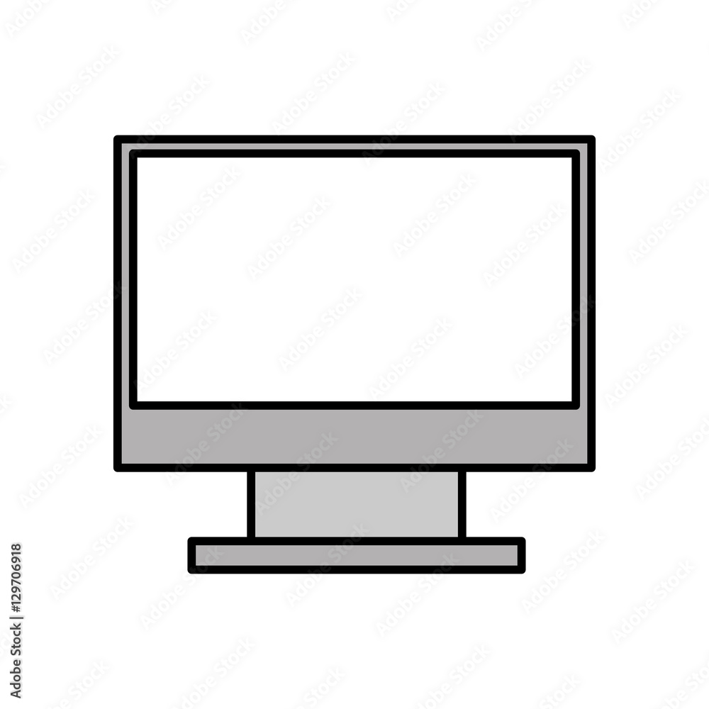 computer monitor isolated icon vector illustration design