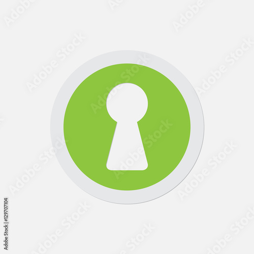 simple green icon - keyhole