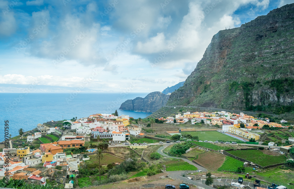 Town  Agulo, La Gomera, Canary Islands, Spain