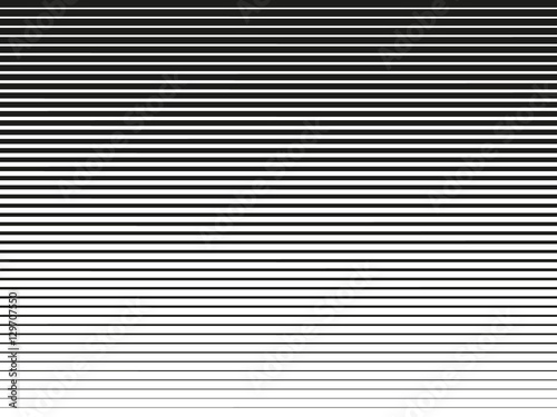 Line halftone pattern with gradient effect. Gorizontal lines.