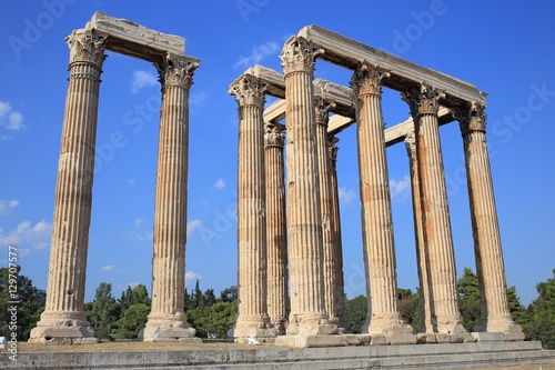 ruins of ancient temple of Zeus, Athens, Greece