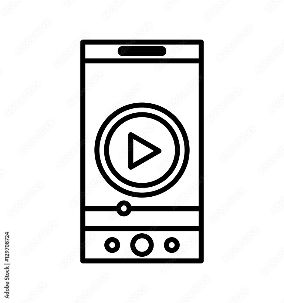 smartphone technology line icon vector illustration design smartphone technology line icon vector illustration design
