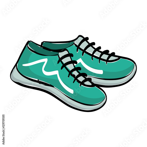 Sport sneakers accesorie icon vector illustration graphic design