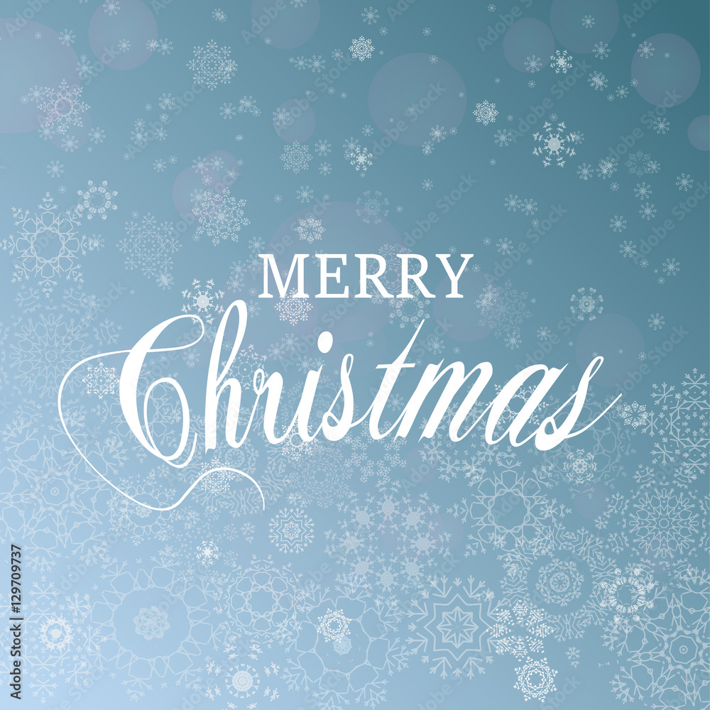 Merry Christmas gold glittering lettering design. Vector illustration