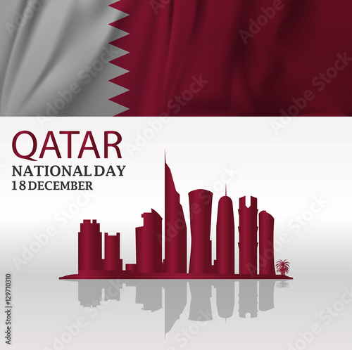 Qatar national day, Qatar independence day , december 18 th . translation: Qatar national day 18 december
