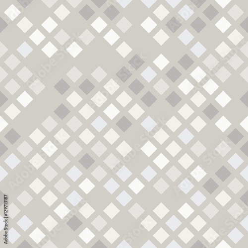 Seamless pattern in shades of gray and beige of geometric shapes