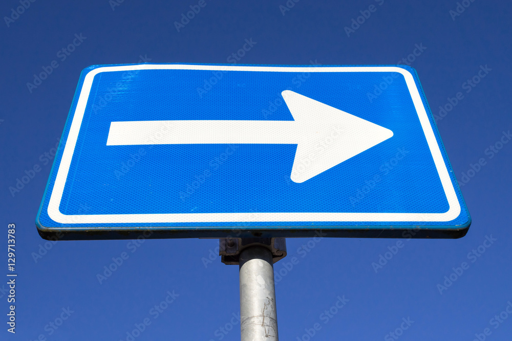 Dutch road sign: one-way road Dutch road sign: one-way road