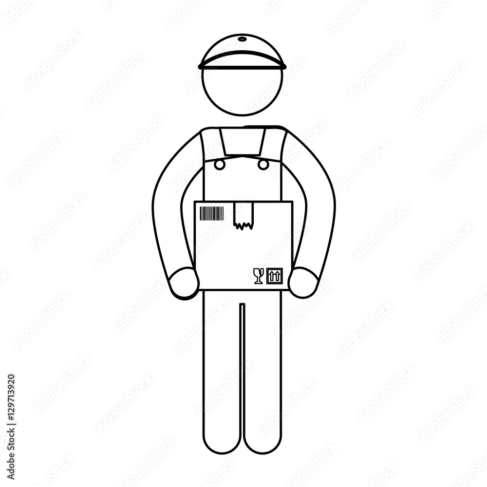 Delivery box shipping icon vector illustration graphic design