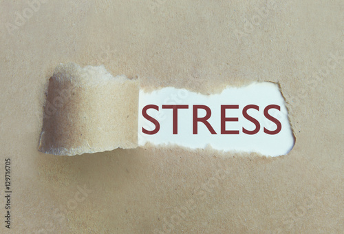 Torn paper uncovering stress