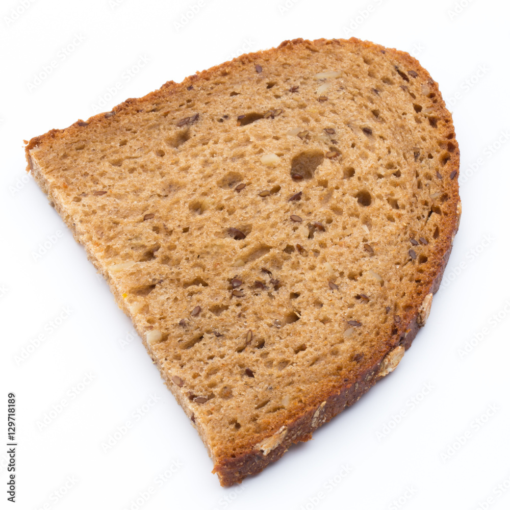 Slices of rye bread isolated on white background. Slices of rye bread isolated on white background.