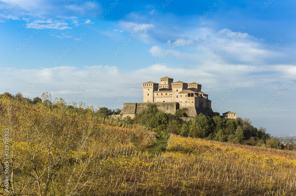 Castle of Torrechiara (Parma, Emilia-Romagna, Italy), medieval building Castle of Torrechiara (Parma, Emilia-Romagna, Italy), medieval building