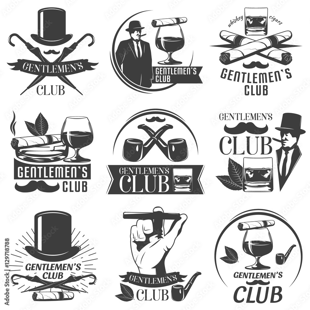 Gentlemen Club Label Set