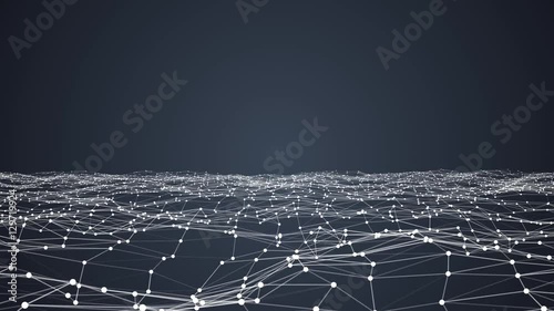 Loopable abstract technology plexus stylish dynamic digital background. Geometrical shape with triangle particles futuristic wallpaper.