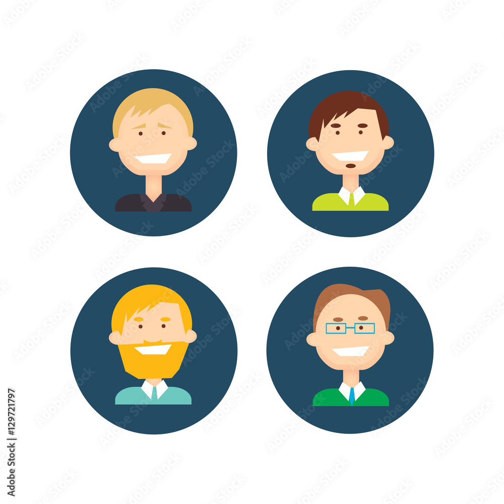 Business People Group Icon Set Man Businesspeople Team Flat Vector Illustration Business People Group Icon Set Man Businesspeople Team Flat Vector Illustration