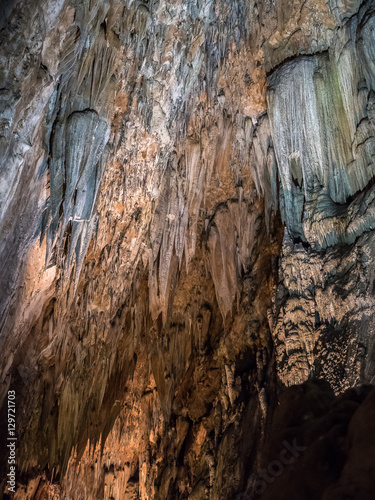 Stalactites in Valporquero's cave in Leon (Spain)