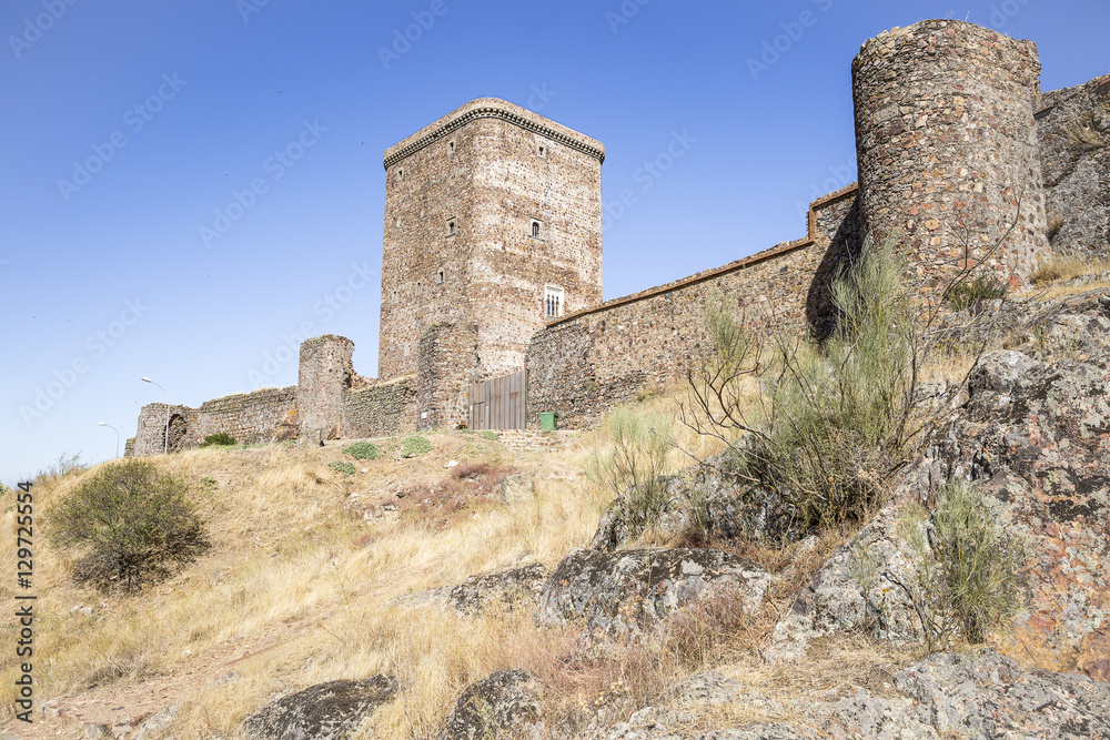 castle in Feria town, province of Badajoz, Spain