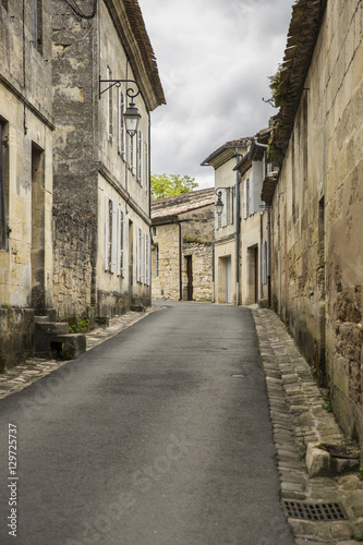 Street of French medieval village Saint Emilion, France