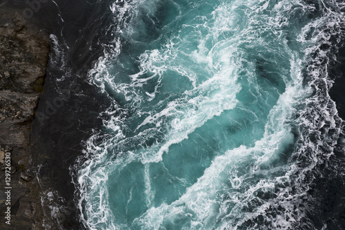 Whirlpools of the maelstrom of Saltstraumen, Nordland, Norway