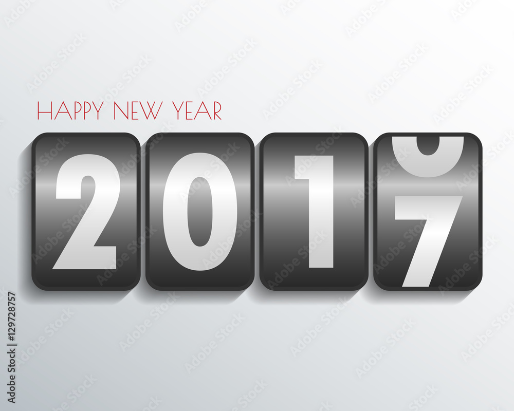 Happy new 2017 year. Greetings card. Colorful design. Vector ill Happy new 2017 year. Greetings card. Colorful design. Vector ill