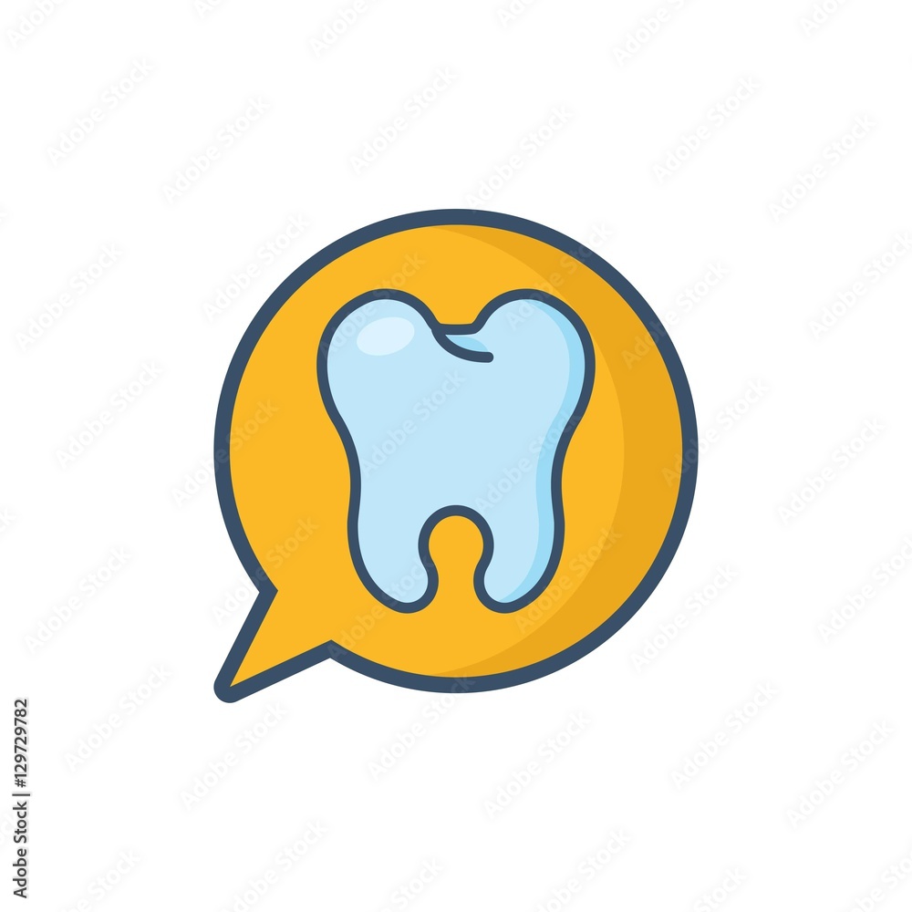 Dental Chat Logo Design Element Dental Chat Logo Design Element