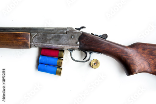 Gun on white background