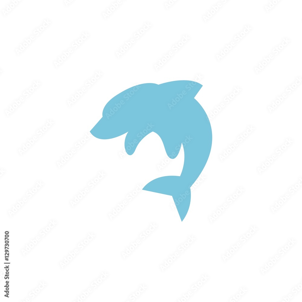 Fish Silhouette Logo Design Element