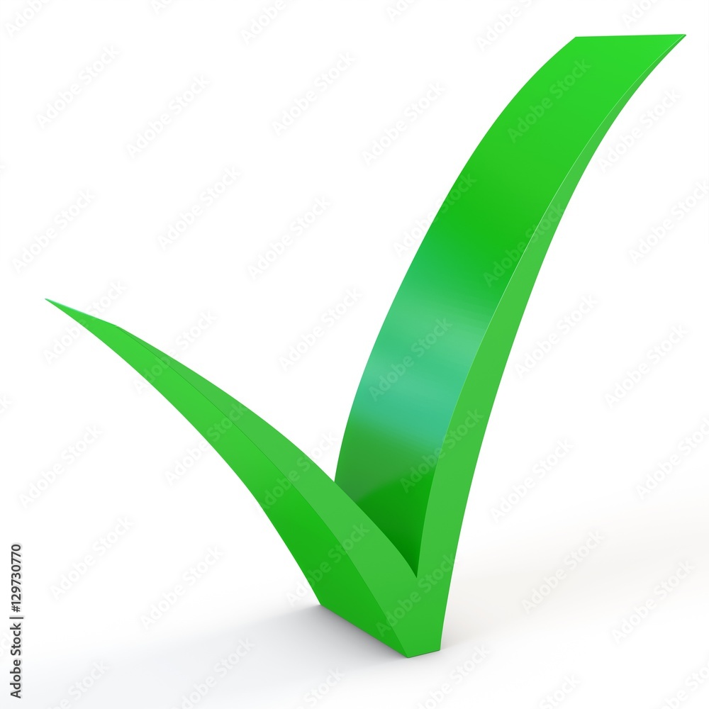 3d green check mark 3d green check mark