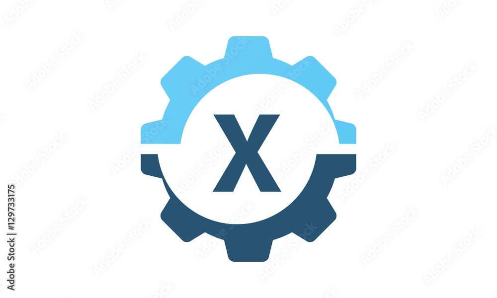 Gear Solution Logo Initial X