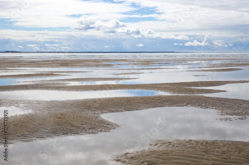 maritime seaside landscape, garonne estuary near Royan, France