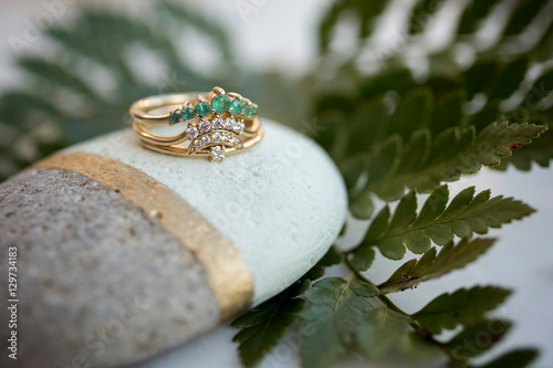 Bilde på lerret Engagement stacking rings