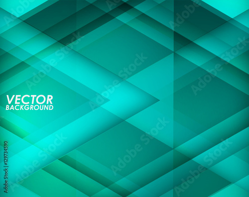 Abstract green geometric strip pattern background. 