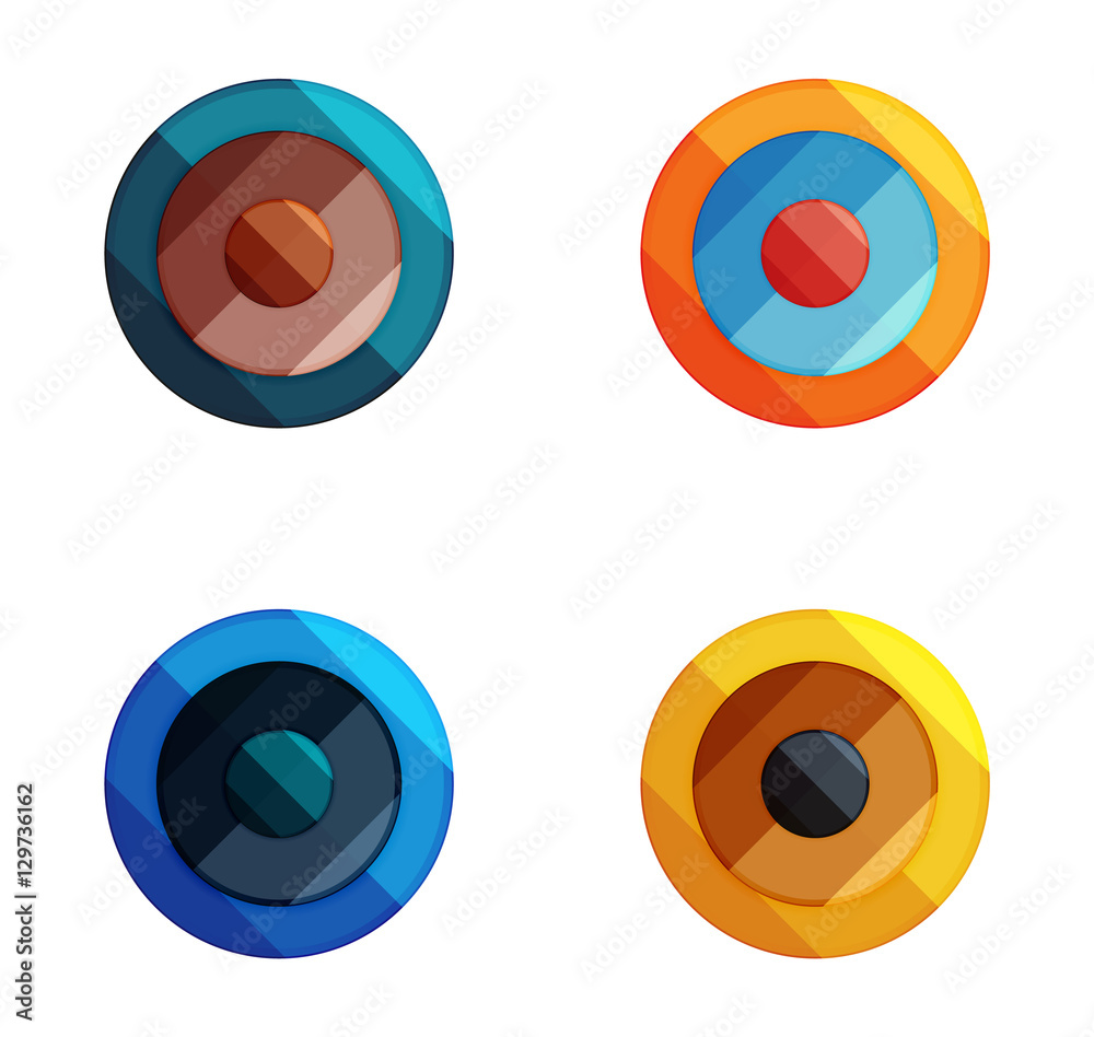 Vector circle banners