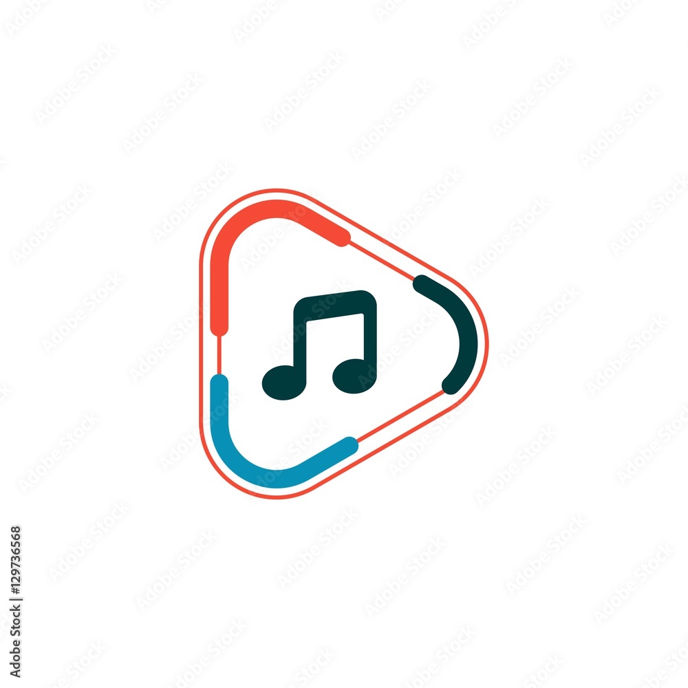 Fototapeta premium Music Play Logo Design Element